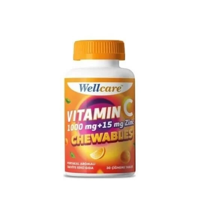 Wellcare Vitamin C 1000mg Çinko 15 Mg 30 Tablet