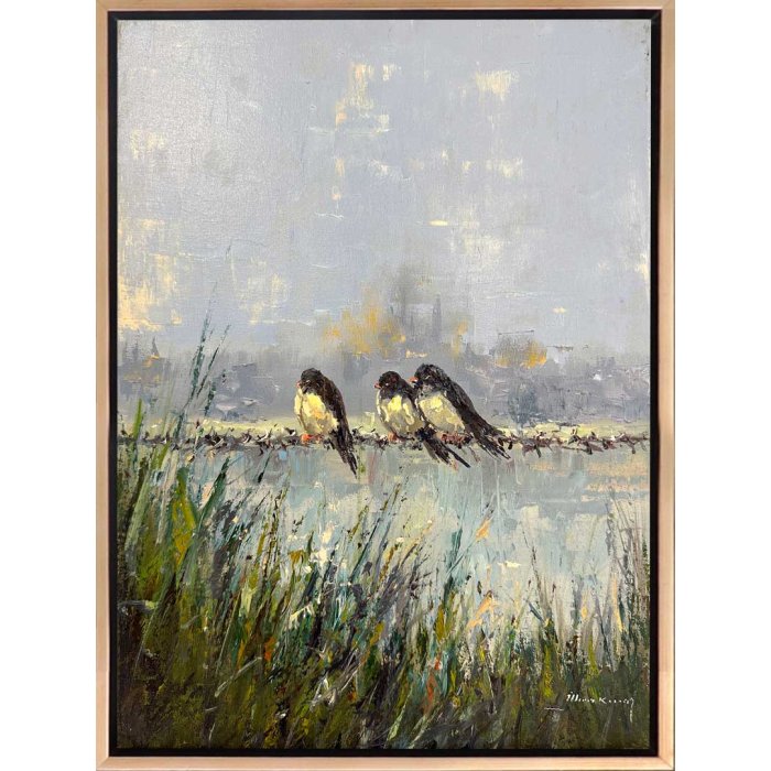 Birds On The Branch Oil Painting Simurg Art Gallery