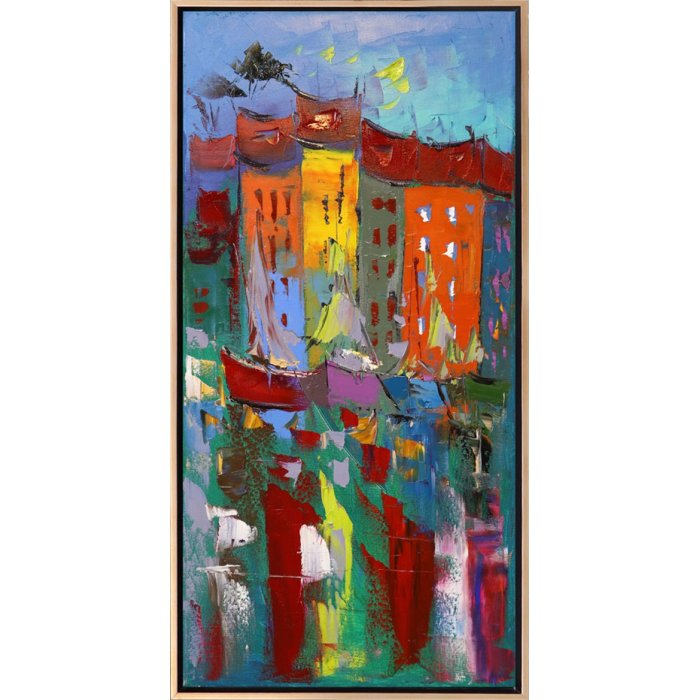 Abstract City Landscape Oil Painting Simurg Art Gallery