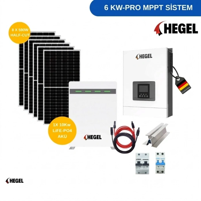 Tiny House ve Bağ evi Güneş Enerjisi Paketi - 6 KW PRO MPPT LİTYUM AKÜLÜ