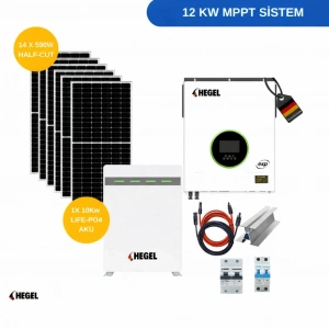 Tiny House ve Bağ evi Güneş Enerjisi Paketi - 12 KW MPPT LİTYUM AKÜLÜ