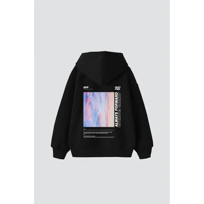 1989 Sırt Baskılı Oversize Unisex Premium Siyah