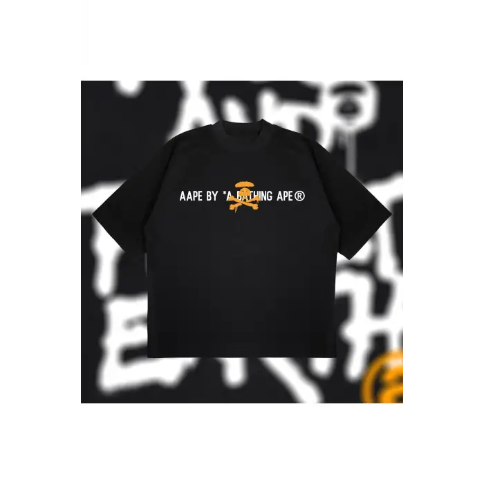 A Bathing Ape Moonface Boxy Fit Oversize Unisex Tshirt – Baskılı Tişört |