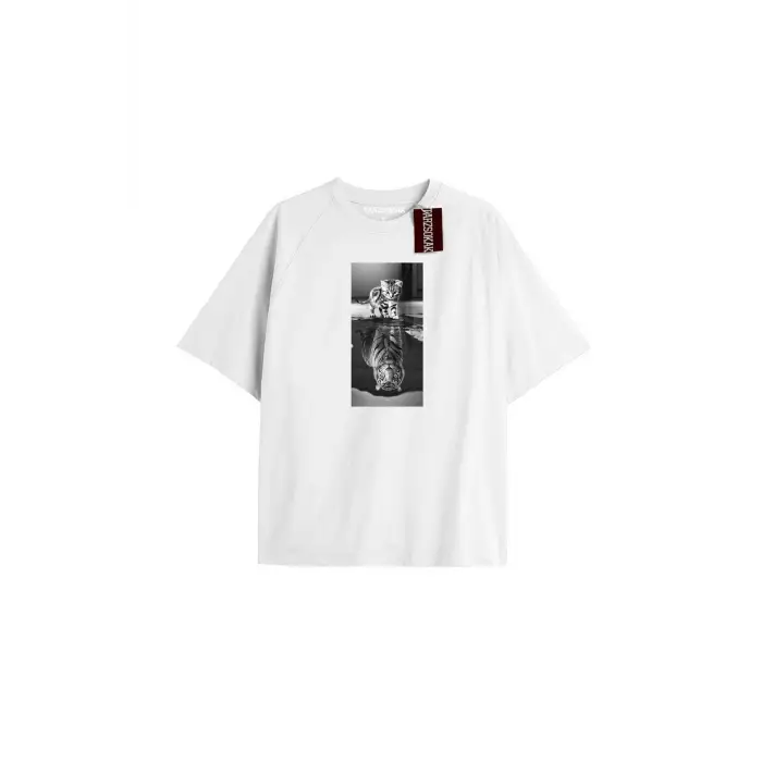 Active Baskılı Oversize Kalıp Unisex T-shirt