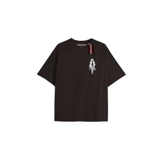 Active Baskılı Oversize Kalıp Unisex T-shirt