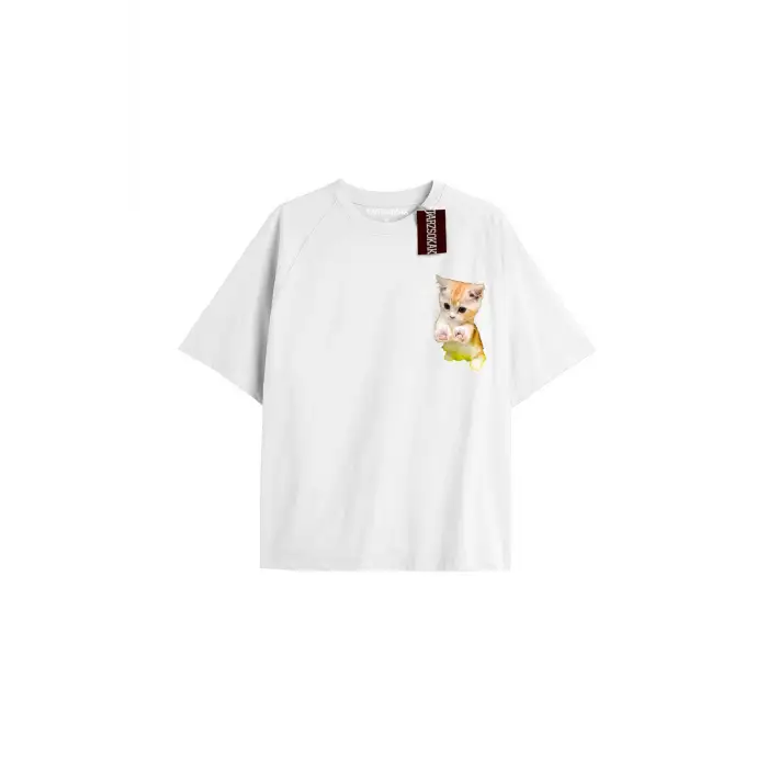 Active Baskılı Oversize Kalıp Unisex T-shirt