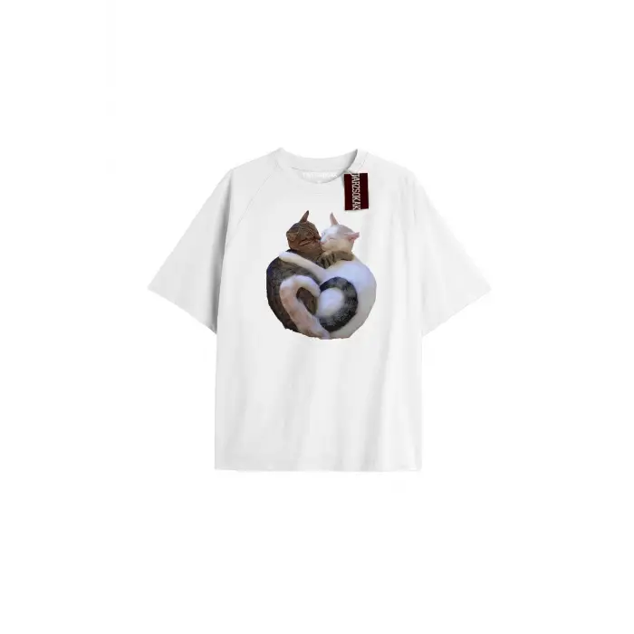 Active Baskılı Oversize Kalıp Unisex T-shirt