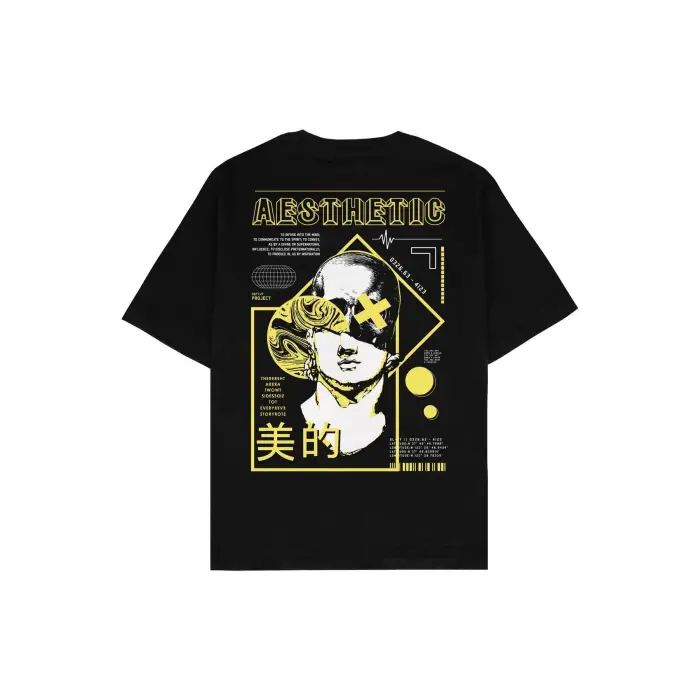 Aesthetic Siyah Oversize Unisex T-shirt
