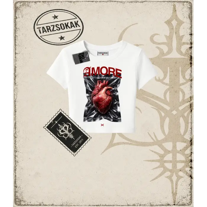 AMORE SOLID Kadın Baby Tee