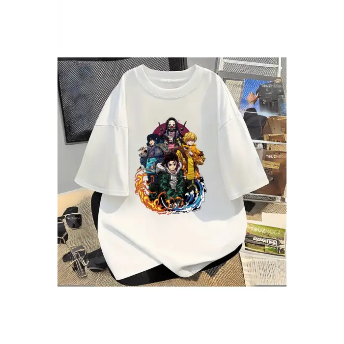 Anime Demon Slayer Baskılı Unisex Oversize