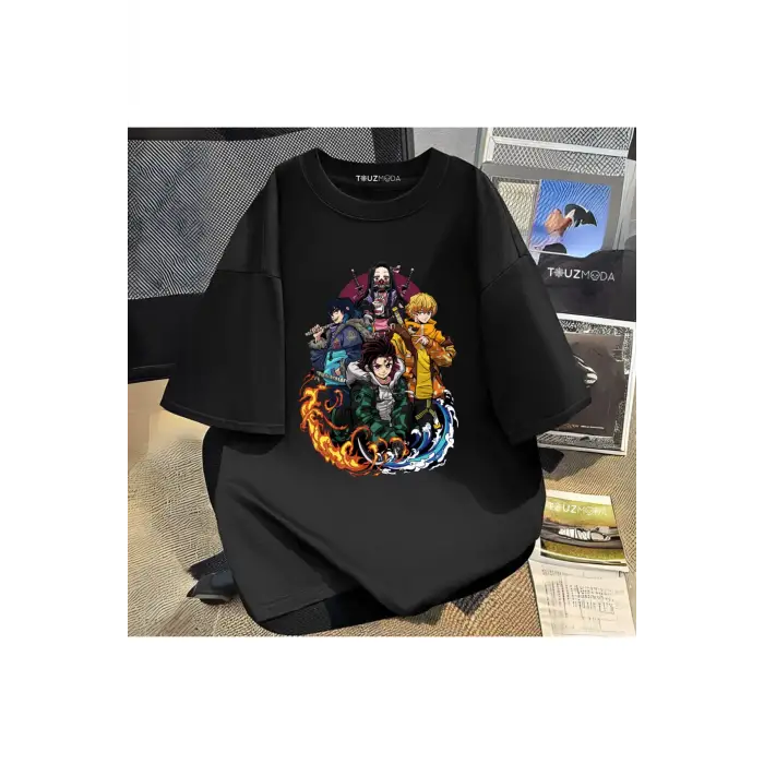 Anime Demon Slayer Baskılı Unisex Oversize