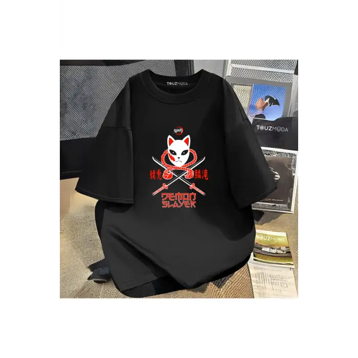 Anime Demon Slayer Baskılı Unisex Oversize