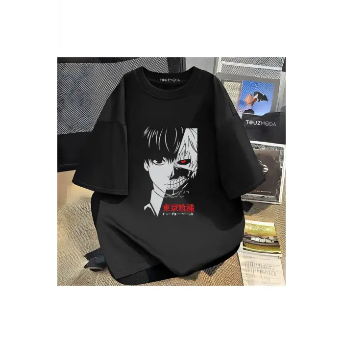Anime Tokyo Ghoul Baskılı Unisex Oversize