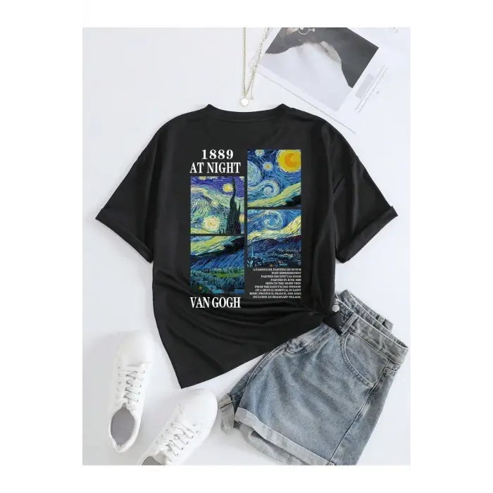 Arkası Baskılı Unisex Oversize T-Shirt