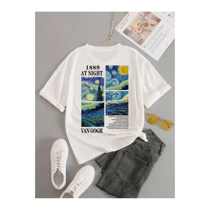 Arkası Baskılı Unisex Oversize T-Shirt
