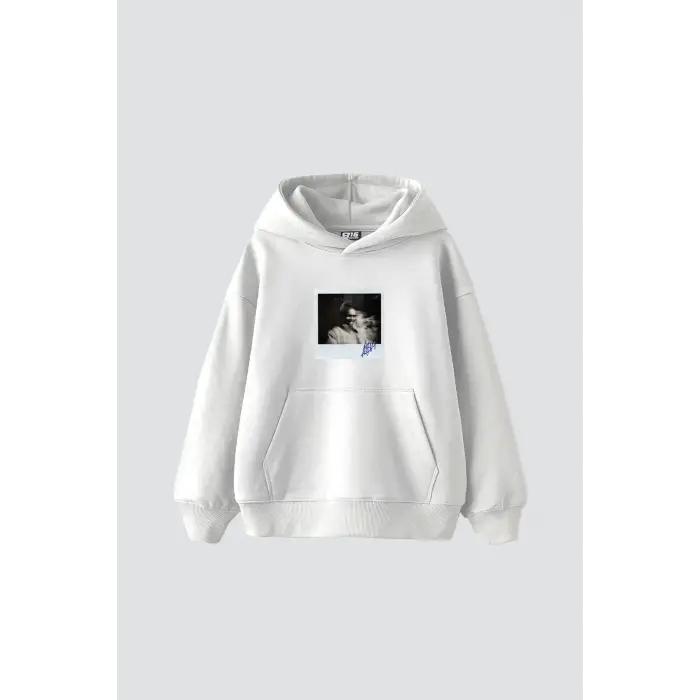 Asap Rocky Baskılı Oversize Unisex Premium Beyaz