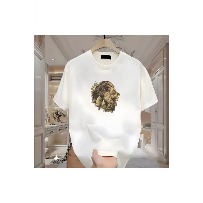 AslanXr Baskılı Beyaz Erkek