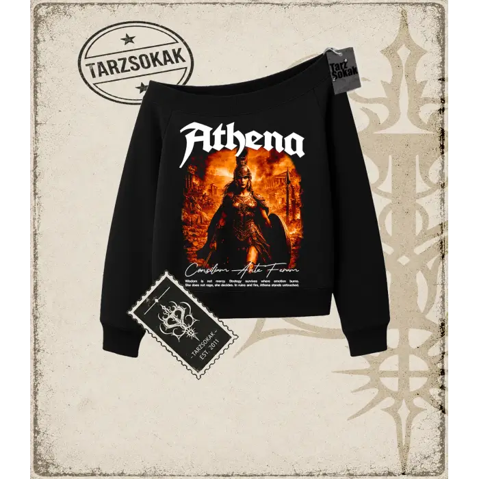 ATHENA Kadın Kayık Yaka Sweatshirt
