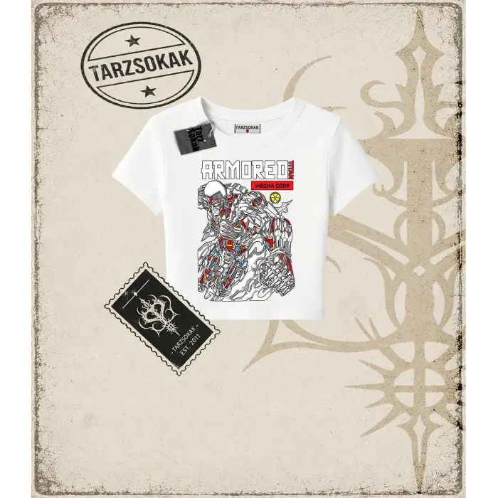Attack On Titan Anime Baskılı Kadın Baby Tee