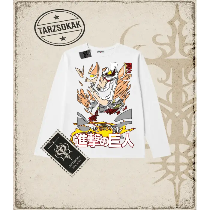 Attack On Titan Anime Baskılı Long Sleeve
