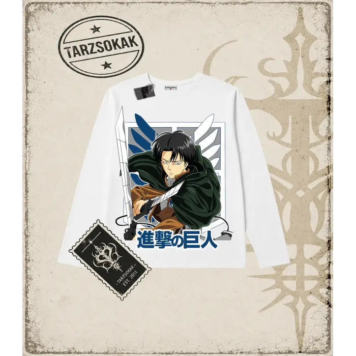 Attack On Titan Anime Baskılı Long Sleeve