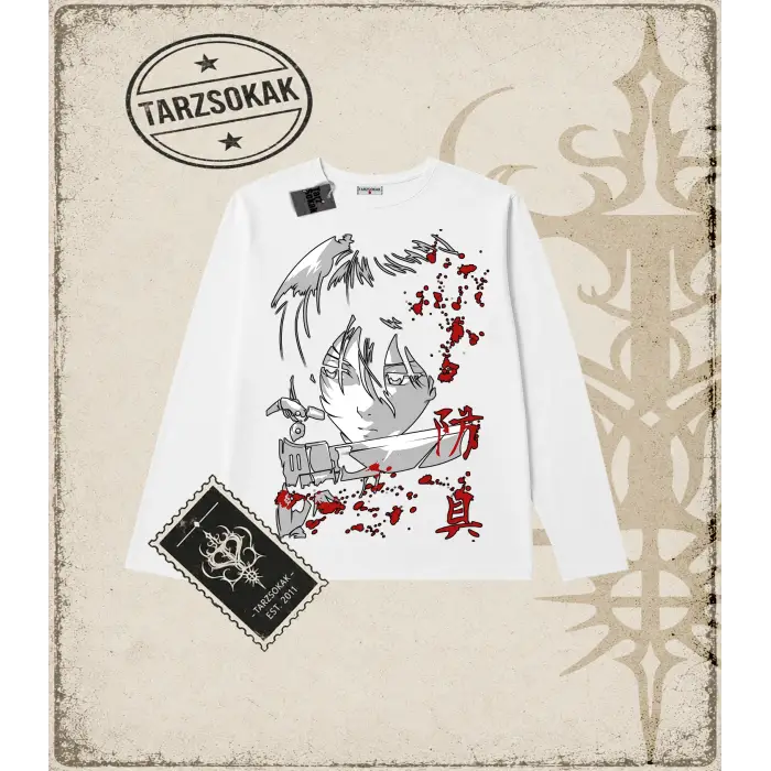Attack On Titan Anime Baskılı Long Sleeve