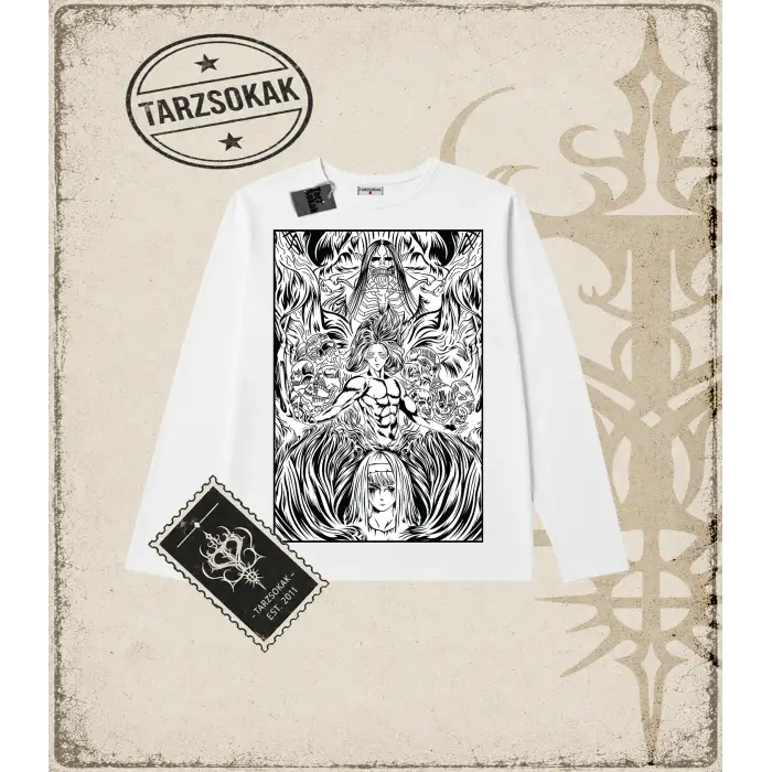 Attack On Titan Anime Baskılı Long Sleeve