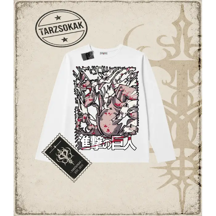 Attack On Titan Anime Baskılı Long Sleeve