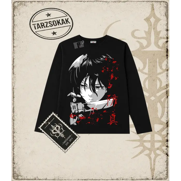 Attack On Titan Anime Baskılı Long Sleeve