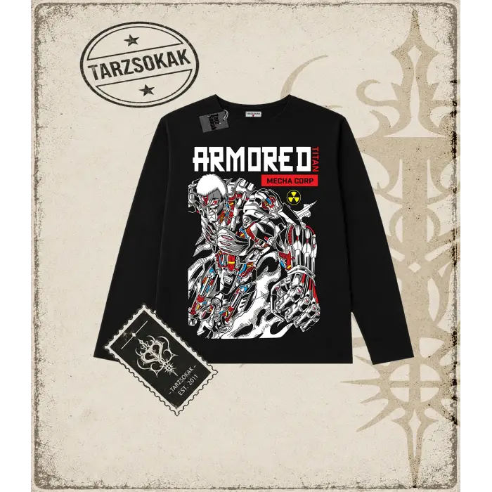 Attack On Titan Anime Baskılı Long Sleeve
