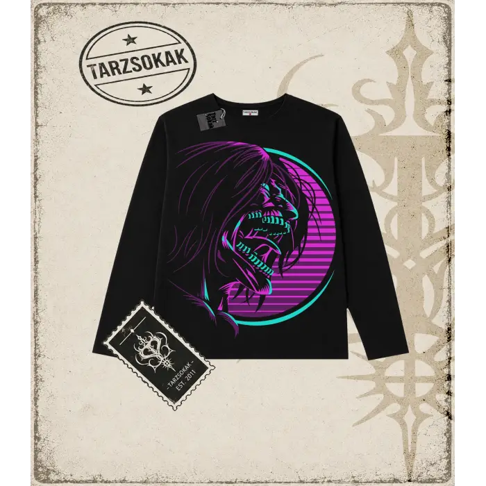 Attack On Titan Anime Baskılı Long Sleeve