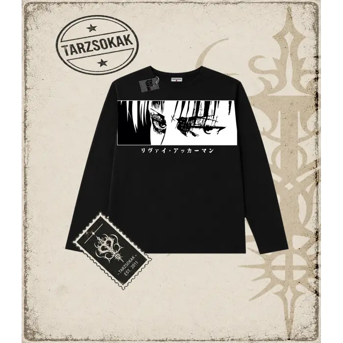 Attack On Titan Anime Baskılı Long Sleeve