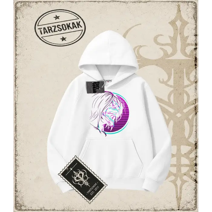 Attack On Titan Anime Baskılı Oversize Unisex Kapşonlu Sweatshirt