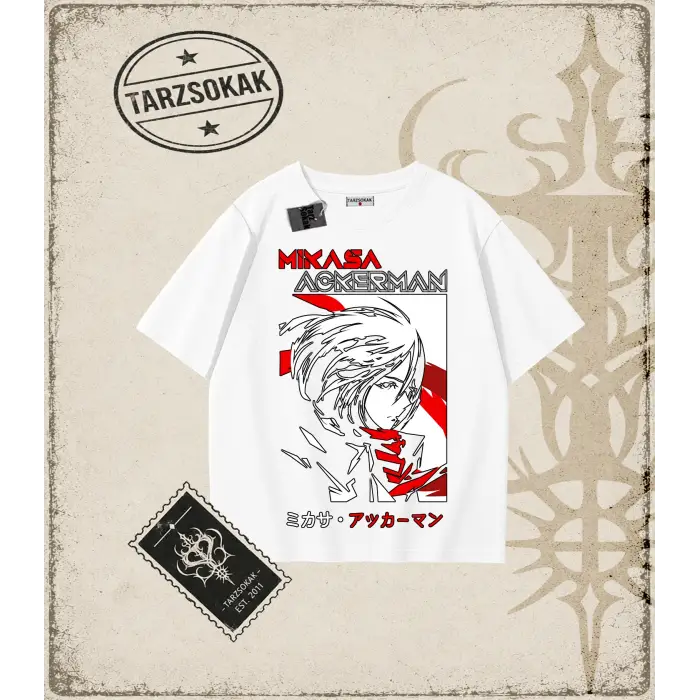 Attack On Titan Anime Baskılı Oversize Unisex Tişört