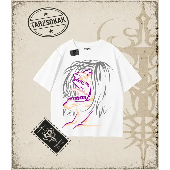 Attack On Titan Anime Baskılı Oversize Unisex Tişört