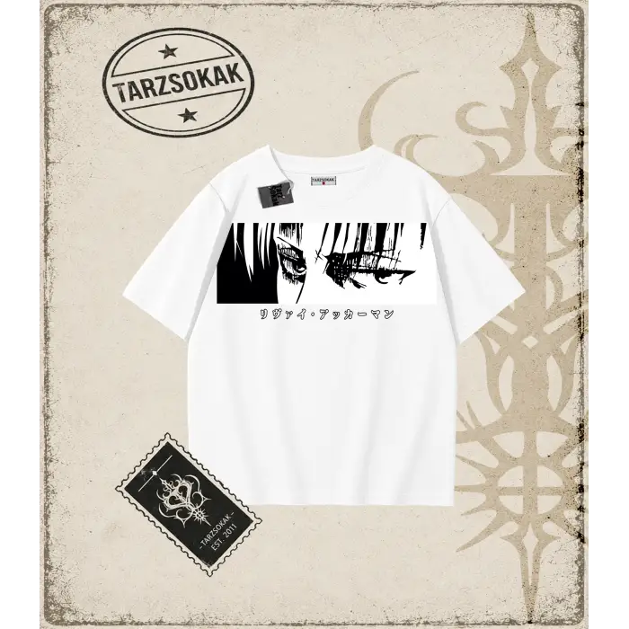 Attack On Titan Anime Baskılı Oversize Unisex Tişört