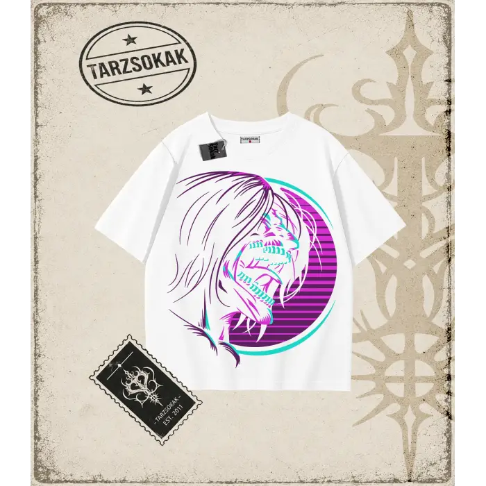 Attack On Titan Anime Baskılı Oversize Unisex Tişört