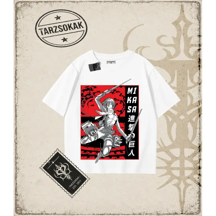 Attack On Titan Anime Baskılı Oversize Unisex Tişört