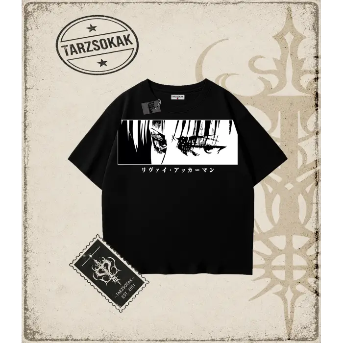 Attack On Titan Anime Baskılı Oversize Unisex Tişört