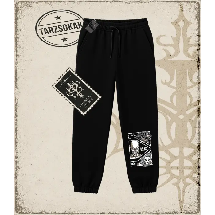 Attack On Titan Anime Baskılı Unisex Jogger Eşofman Altı