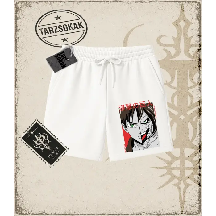 Attack On Titan Anime Baskılı Unisex Şort