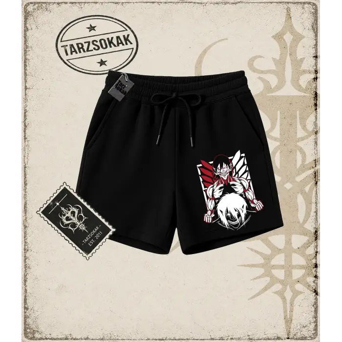 Attack On Titan Anime Baskılı Unisex Şort