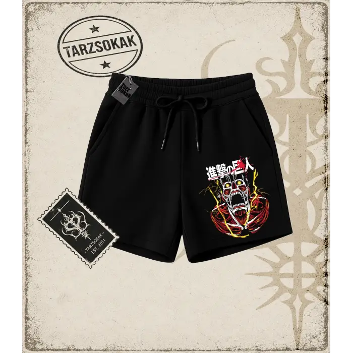 Attack On Titan Anime Baskılı Unisex Şort