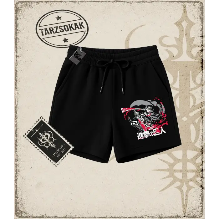 Attack On Titan Anime Baskılı Unisex Şort