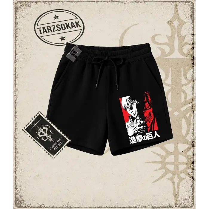 Attack On Titan Anime Baskılı Unisex Şort