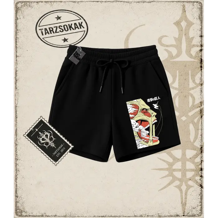 Attack On Titan Anime Baskılı Unisex Şort