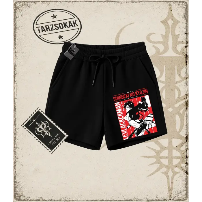 Attack On Titan Anime Baskılı Unisex Şort