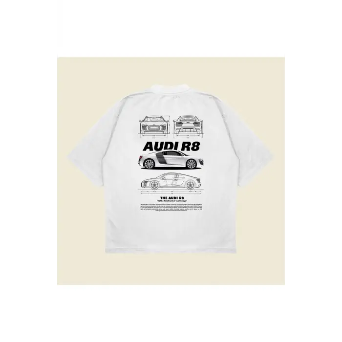 Audi R8 Boxy Fit Oversize Unisex Tshirt – Baskılı Tişört |