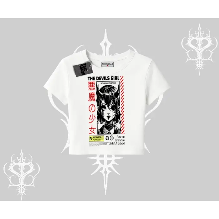 Babby Tee Tshirt Anime Devils Girl Japanese Style Baskılı