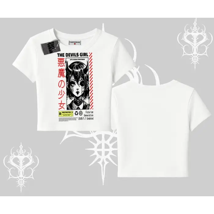 Babby Tee Tshirt Anime Devils Girl Japanese Style Baskılı